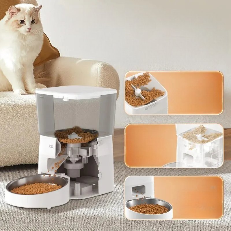 Distributeur Croquettes - AutomaticCatFeeder™ - Blanc - Velo Leader