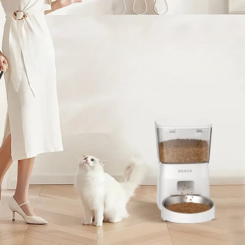 Distributeur Croquettes - AutomaticCatFeeder™ - Blanc - Velo Leader